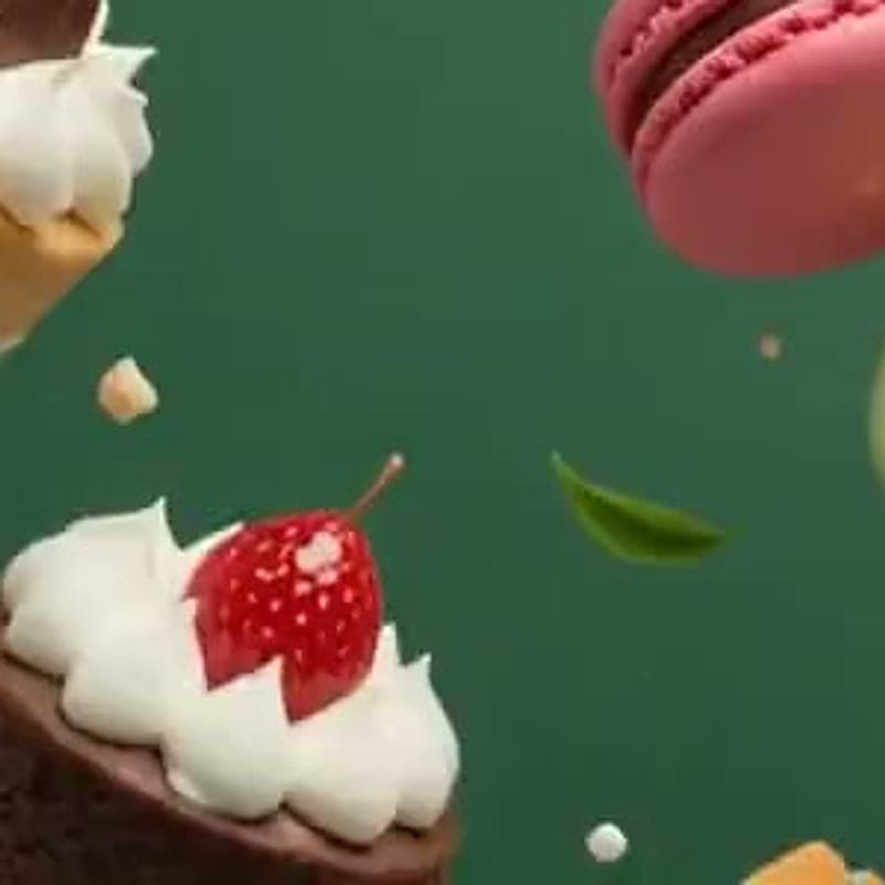 Slice of chocolate cake topped with cream and a cherry