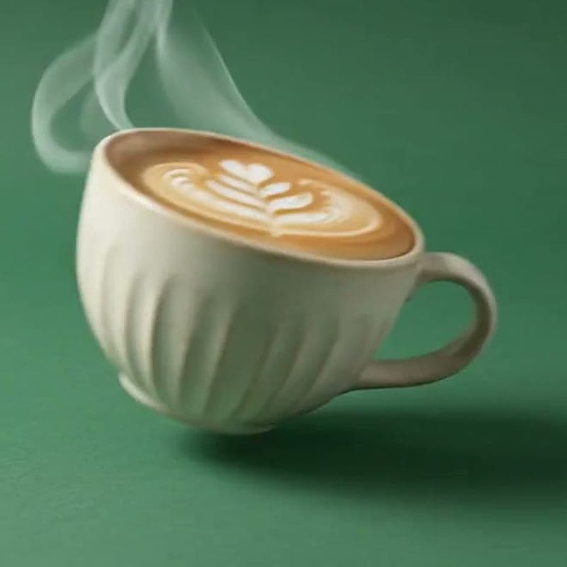 Vanilla latte topped with a fine layer of milk foam